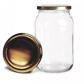   Stakleni set od 40 staklenki kapaciteta 900 ml sa zlatnim poklopcima