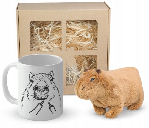 CAPYBARA ROĐENDANSKI DAR MASKOTA ŠALICA SET