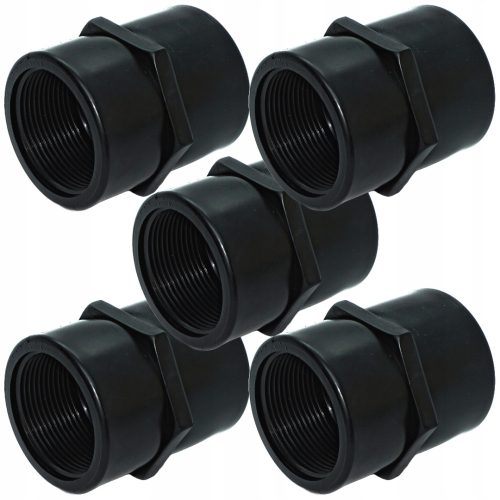 Set 5x PP spojnica 1 1/2" x 1 1/2" (3/2" x 3/2") GW-GW PN10 konektor