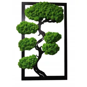   Bonsai drvo s mahovinom, prekrasna pravokutna mahovina, 55x32