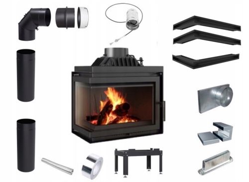 Kutni kamin umetak SIMPLE EKO 8 lijevi SET