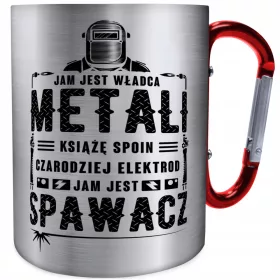   Chcekoszulki šalica Šalica s karabinom POKLON metalna 300 ml