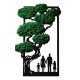 Bonsai drvo s mahovinom mahovinom mahovinom bilo koje obiteljske konfiguracije 45x27