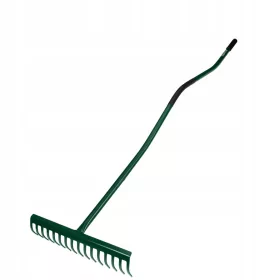   Grablje za travu s 16 zuba, 150 cm, metalna glava i ergonomski gumirani dršak, VERTO