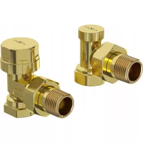   Mexen Set Kupatilskih Ventila za Kupatilski Radijator, Zlatni