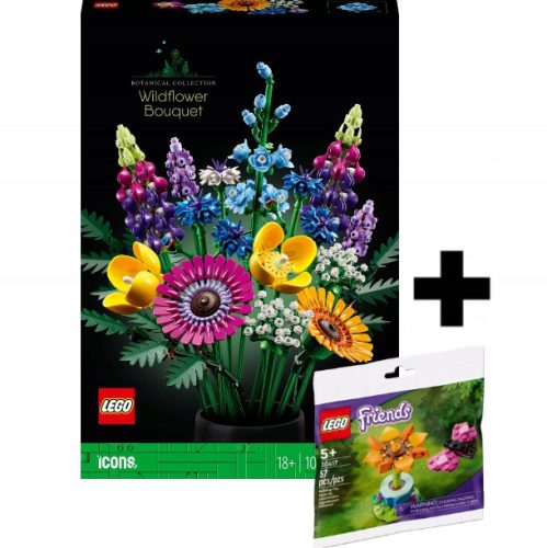  LEGO ICONS 10313 Buket divljih cvjetova + LEGO Friends 30417 Friends vrtni cvijet i leptir