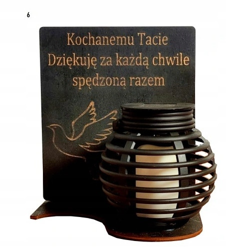 Eko Darovi Trgovina Solarna svijeća s graviranom bazom i latarenkom