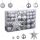  Nesalomljive kuglice za božićno drvce 6/4/3 cm Set 101 u 1 - srebrne