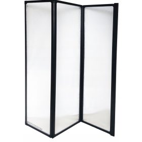   Trodijelni paravan za kadu KFA Armatura 120 x 140 cm mliječni