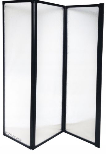 Trodijelni paravan za kadu KFA Armatura 120 x 140 cm mliječni