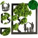 SLIKA OBITELJ MAHOVINA KOCKA BONSAI STABLO DRVO ŽIVOTA SREĆA POKLON