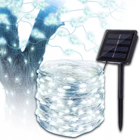   DUGI VANJSKI SOLARNI BOŽIĆNI VJENČI SA 200 LED LAMPAŠA NA 20M