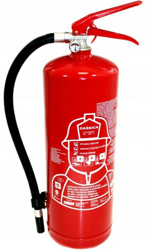 Aparat za gašenje požara prahom GP-6X ABC 6kg + MOBIAK ručka, čelik, proizv. 2024 Pun
