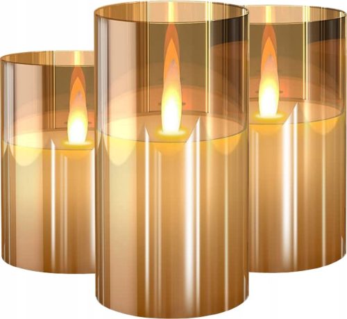 3 VELIKA UKRASNA LED SVIJEĆA ZA INTIMNU ATMOSFERU