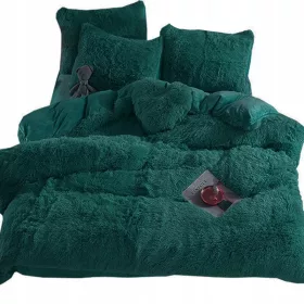   Točkasta pokrivačka za krevet s dva lica od flisa 200 cm x 220 cm nijanse sive