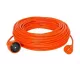 Jednostruki produžni kabel za puhanje 20 m, 1 kom utičnica, narančasta