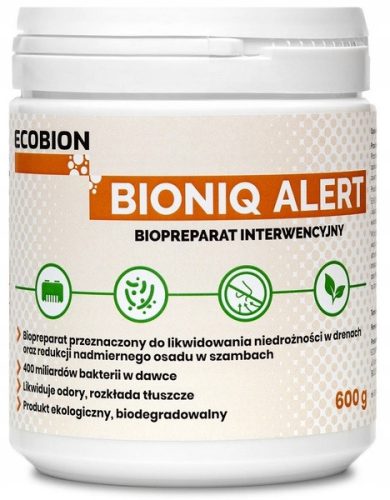 Ecobion BioniQ Alert - Biološki čistač kanalizacije i odvoda, 600g granulat