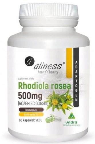 Aliness Rhodiola Rosea - Prirodni Adaptogen za Podršku Organizmu, 60 kapsula
