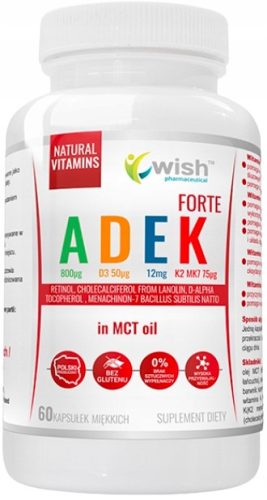 ADEK Forte - Prirodne Vitamine A, D3, K2 i E u Kapsulama