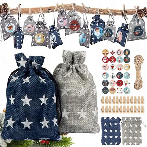  ADVENTSKI KALENDAR DIY VISEĆE TORBE NALJEPNICE LINIJA DAROVI SET