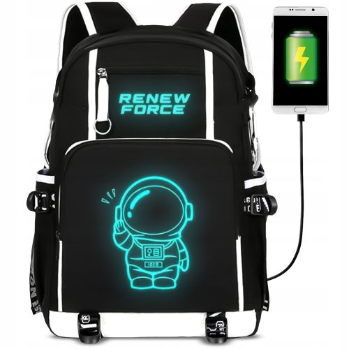 Najbolji školski ruksak Renew Force s više odjeljaka, crni, 35L XL