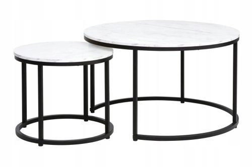 Okrugli stolić Signal DION 80 x 80 x 48 cm bijeli