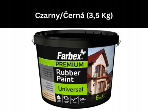 UNIVERZALNA BOJA ZA GUME Farbex Premium Tekuća guma za sve površine, CRNA