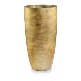   Vrtna posuda - Polnix posuda za cvijeće 62 cm x 32 x 62 cm promjer 32 cm keramika nijanse žute i zlatne