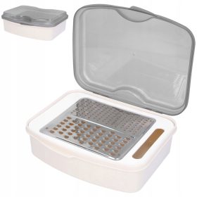   Ribelica za sir od nehrđajućeg čelika 21x17x7 cm + praktična posuda