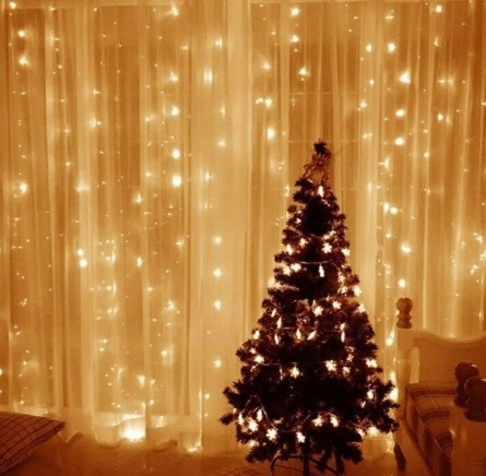 Girlanda za prozor s mikro LED žicom 300cm x 200cm - Toplo bijela LED zavjesa