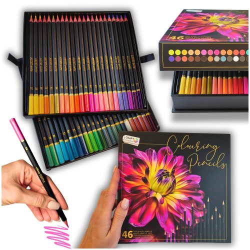 Craft Sensations Profesionalni Set Kreda olovka 46 kom + Strigo HB olovka s gumicom 1 kom
