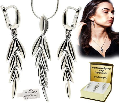 Elegantni set srebrnog nakita 925 s gravurom + besplatno graviranje