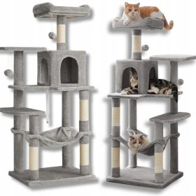   VELIKI DRAPAK ZA MAČKE XL 6 RAZINA LED KUĆICA ZA STUPE 143 cm