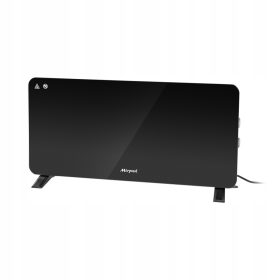    ELEKTRIČNI RADIJATOR 2000W CRNI KONVEKTOR STAKLENA RUČKA TERMOSTATA