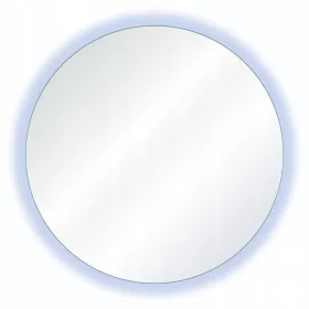 Zidno zrcalo zlato&krom, metalni okvir, 500 x 500 mm