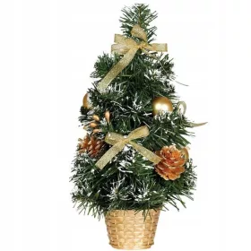   Umjetno Božićno Drvce "Classic Mini - Ukrašeno, Zasnježeno", Zlatno, Guirca, 40 cm