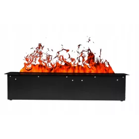   Električni ugradbeni kamin s 3D LED kaseta 50 cm, crni, 132W