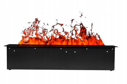 Električni ugradbeni kamin s 3D LED kaseta 50 cm, crni, 132W