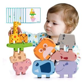   DREVENI KOCKE SA ŽIVOTINJAMA MONTESSORI EDUKATIVNA SLAGALICA