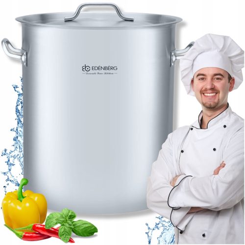 Edenberg Visoki Gastronomski Čelični Garnek 33,7L za Dekoriranje Vaše Kuhinje