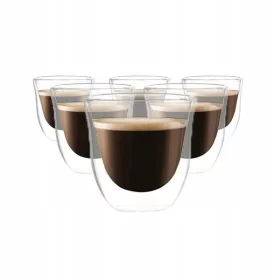   Ecarla premium termo staklene šalice za espresso kavu 70 ml - Set 6 komada