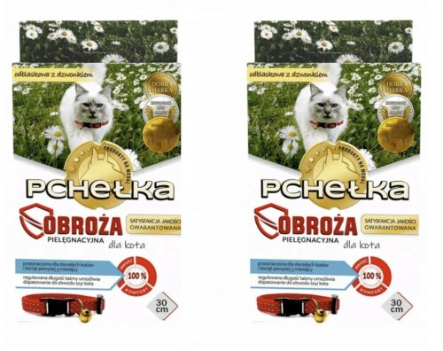 Pčelica ogrlica protiv buha i krpelja za mačke, 2x30cm