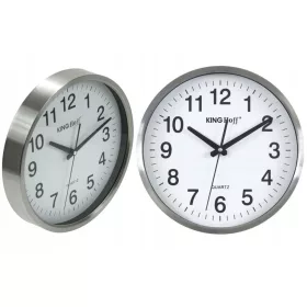  Kinghoff srebrni zidni sat, 30 cm