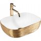 Nadgradni umivaonik Belinda White / Gold Brush