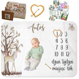   Magična beba Foto Deka s Imenom | Gratis Kartica | Babyshower Foto Podloga