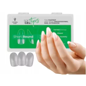   VICTORIA VYNN SOFT GEL TIPS KRATKI OKRUGLI TIPS KRATKI OVAL OVAL 500 kom.