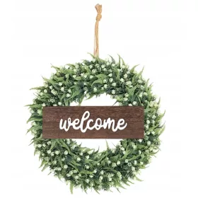 Božićni ukras za vrata od eukaliptusa i bukspana 45 cm