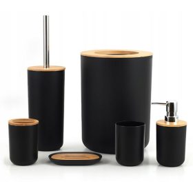 Set kupaonske galanterije EliteStyle 6 elemenata crne boje