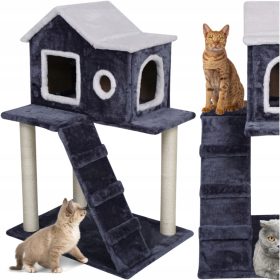 Kućica za mačke s grebalištem i krevetom