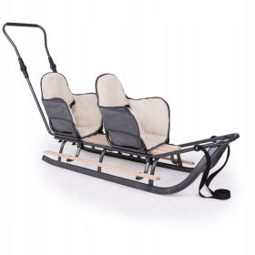 Tradicionalne metalne sanjke za dvoje s guračem i grijačem